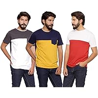 WYC Combo T-Shirts for Men’s | Pack of 3 Half Sleeves Round Neck Regular Fit Men’s T-Shirts | Cotton T-Shirts for Boys…