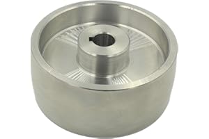 LASANA SMART MACHINES Ruota di trasmissione per smerigliatrice a cinghia, lavorazione CNC, per smerigliatrici da coltello, diametro 130 mm, larghezza 55 mm, foro 19 mm, prodotto in UE (ruota motrice-130-19)