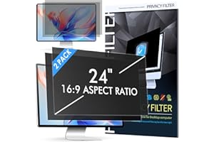 ‎SOPPY SOPPY 2 Pack 24 Zoll Computer Blickschutzfilter Abnehmbare Privatsphäre Displayschutzfolie Anti-Blaulicht Blendfrei Passend für 24 Zoll Breitbild-Monitor 16:9, HP, Dell, Acer, Lenovo, Asus