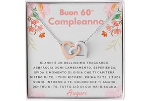 Bramart Collana Donna Compleanno Laurea Finitura in Oro, Argento Idee Regali per lei Festa Evento speciale - Cofanetto con DEDICA incluso