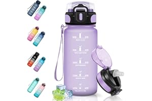 Motswedi Botella Agua, 500/1000/1500ml Sin BPA, Botella Agua Gimnasio con Pajita, Reutilizable, Botella de Agua, a Prueba de Fugas, Cantimplora, Botella Gimnasio para Gym, Escuela, Yoga, Camping