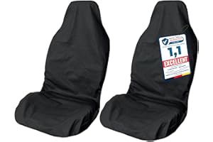 LIONSTRONG® Lot de 2 Housses de siège de Voiture pour siège Avant - Universellement Compatible - Imperméables - en Polyester