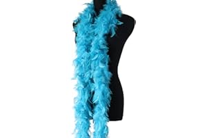 CYCFMYYLY Colorful Feather Boa, 2 Meters Long - Approx 60 G. for Crafts Fluffy Blue Feather Boa DIY Girl's Fancy Dress Accessories Christmas Carnival, Dancing Wedding Party