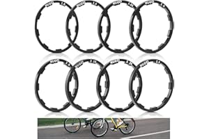 UIHRLM 8PCS Bicycle Flywheel Hub Washer Spacer, Aluminum Alloy Bike Cassette Spacers with 7 Sizes, 1.0/1.5/1.85/2.0/2.18/2.35/2.5mm Bicycle Bottom Bracket Spacer Washer Gasket for Road, Mountain Bikes