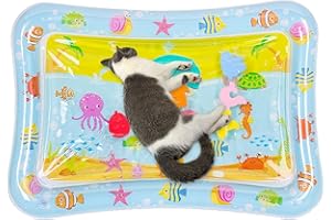 GWTDTOAD Tappetino da gioco con sensore dell'acqua, tappetino da gioco per gatti con sensore d'acqua ispessito, tappetino sensoriale dell'acqua per giochi d'acqua, Tappetino di raffreddamento gonfiabile per