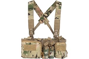 Huenco Gilet tactique d'assaut tactique 500D Molle Multicam avec plusieurs poches