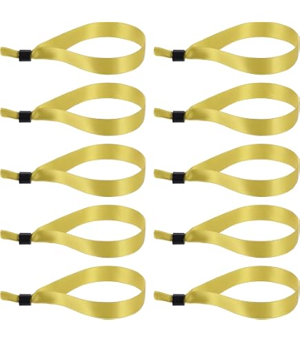 50 Stuks Stoffen Polsbandjes – Wegwerp – Goudkleurig – Voor Evenementen, Concerten En Feesten