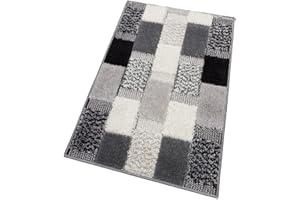 emmevi Tappeto Bagno Soffice Antiscivolo Assorbente Morbido Scendiletto Doccia mod.LILLA 60X120 GRIGIO