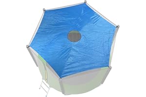 Ruwshuuk Zceplem - Copertura per trampolino, impermeabile, in tessuto Oxford, copertura per trampolino, protezione anti-UV, adatta per trampolini a 6 poli da 2,4 m e 3 m