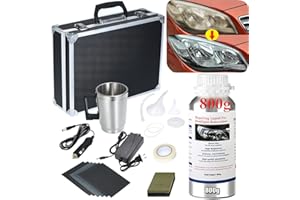 Ghguole Scheinwerfer-Reparatur-Set mit 800g Reparaturflüssigkeit,Scheinwerfer Aufbereitung Set,Scheinwerfer Polierset,Scheinwerfer Politur Reparaturwerkzeug,Scheinwerfer Bedampfen Set