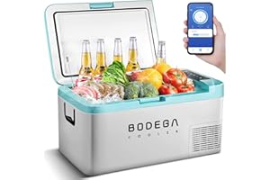 BODEGA 20L Frigoriferi Portatile Elettrico Frigo 12/24 V DC Elettrico Congelatore Portatile per Auto Camion Picnic Campeggio da -20℃ a 20℃