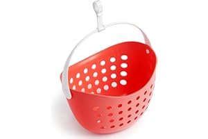 ‎CULICLEAN culiclean Wäscheklammernkorb stabil zum Aufhängen Korb leer 1 Stück Coral/Henkel weiß für Wäscheklammern Wäsche Kluppen Aufbewahrung statt Wäscheklammer Beutel Sack Klammerbeutel