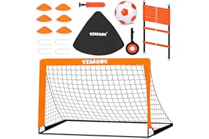 YIMORE But de Football pour Enfants 3 en 1 - Cage de Foot Enfant Exterieur avec Sac de Transport 120 * 90 * 90cm Cages et Mini Buts Idéal pour Le Jardin