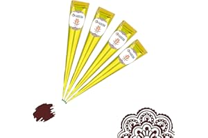4x FADEDA Henna Kegel | 4x 25g natürliche Paste | Natur-Braun | 100 % pflanzlich | gebrauchsfertig & ohne PPD | Vegan | Bio | Halal | Mehandi | Mehndi