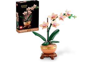 LEGO Botanicals Mała Orchidea, Kreatywny Zestaw dla Dorosłych Miłośników Roślin, Dekoracja do Domu i Biura ze Sztucznym Storczykiem w Doniczce, Pomysł na Prezent dla Kobiety i Mężczyzny, 10343