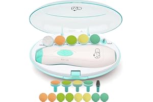 Royal Angels Baby-Nagelfeile 21 in 1, mit zusätzlichen 13 Ersatzwerkzeugen, Baby-Nagel, Baby-Nagelschneider, Zehen- und Nagelknipser für Neugeborene, Kleinkinder, Trimmen und Polieren (Grün)