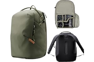 PGYTECH OneGo Lite Plecak na aparat fotograficzny, 16 l – 22 l, lekki, odporny na działanie wody, plecak fotograficzny, do miasta i podróży, z kieszenią na laptopa, czarno-zielono-biały, zielony las