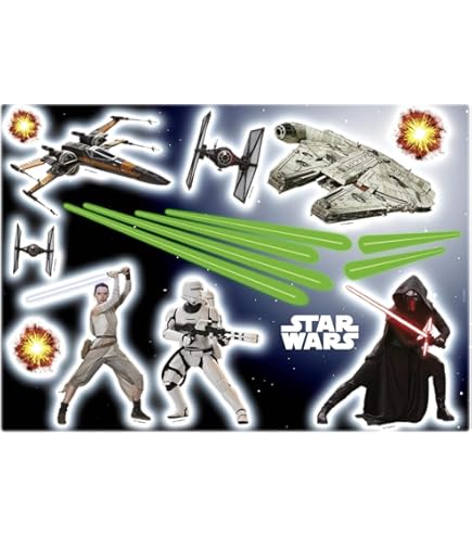 Komar Freestyle 14025h Star Wars resistenza Adesivi decorativi, multicolore (Confezione da 8