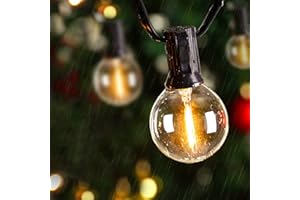Avoalre Festoon Lights Outdoor 10M/30+3 LED Outdoor String Lights Mains Powered G40 Globe Bulbs Connectable IP65 Waterproof Garden String Lights for Outside Patio Backyard Gazebo Balcony Party