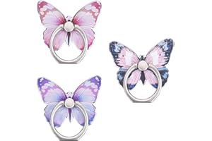 Amabro 3 Pièces Anneau Téléphone Rotation 360° Bague Tenir Portable Couleur Dégradée A