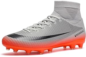 WEJIESS Uomo Scarpe da Calcio High Top Spikes Gioventù Formazione all'aperto Scarpe da Calcio Professionale Atletico Sport Scarpe Turf Trainers