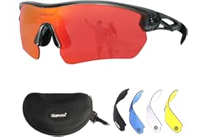 OUTDOORSPARTA Occhiali da ciclismo sportivi polarizzati occhiali da ciclismo occhiali da guida con 5 lenti intercambiabili per adulti