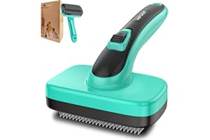 WOPQAEM Dogs Self Cleaning Slicker Brush for Shedding & Grooming Short Long Haired Pets, Removes Loose Fur, Undercoat, Mats, Tangled for Large Medium Small Sensitive Skin of Cats. Easy to Cleaning