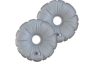 FBS 2 pesos de manguera para barras y banderas de playa, rellenables con 10 litros de agua y arena, para pesos de banderas, pies cruzados