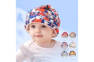 Fettwal Baby Kopfschutz, Kopfschutz Baby Helm Baby, 360°Anti-Kollision Baby Helm Schutzhelm, Baby Head Protector, Verstellbarer Babyhelm, für Babys im Alter von 0.5 bis 3 Jahren, Blauer Bär