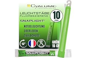 ‎CYALUME Cyalume, 15cm Grün SnapLight KnickLichter, 6'' , 12 Stunden, (10-er Pack)