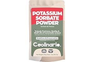 Coolinario Potassium Sorbate (56 g) Food Grade Preservative for Wine Stabilization, Homemade Jams, Baked Goods, Cheese Making & Dried Snacks | Extends Freshness & Shelf Life | Easy to Use