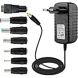 EFISH DC 12V 1A 12W Netzteil,Netzstecker für 12V kleine elektronische Geräte,CCTV-Kamera,WLAN-Router,Hub,LED-Streifen,Telekom