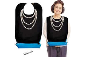 SwirlColor Babero Adulto Impermeable Lavables, Protectores de Ropa Impermeables y Reutilizables Baberos Adultos para Comer Baberos Adultos para Mujer Baberos Cena Navidad Mujer con Regla