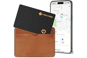 NOVOO Dünne Geldbörsen Tracker Karte IP68 wasserdicht Air Smart Tag Card funktioniert mit Apple Find My (nur iOS), Bluetooth Item Finder Gegenstandsortierer für Gepäckanhänger, Telefon, Reisepässe