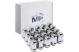 MIDOUAUTOUK 20PCS Lug Nut Set M12x1.25 Rustproof Wheel Nut with 60 Degree Conical Seat,3/4" HEX Chrome Closed End Lug Nut,Replacement for Nissan Altima,Maxima,Subaru Aftermarket Wheel, Silver