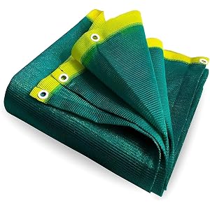 VENZISA Multipurpose Green Shade Net for Balcony | UV-Stabilized Agro & Garden Net | Blocks 75% Sunlight (5 ft X 10 ft)