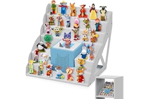 NOMIOU For Tonie shelf for IKEA Kallax, Fully Magnetic Toniebox Rack for Over 50 Figures + Box, Tonier Rack for Girls and Boys Toning Shelf for Tonie Figures Storage(white)