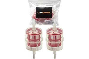 Tek Automotive Diesel Fuel Filter Twin Pack - Universal Inline Fuel Filter for 6mm & 8mm Pipes, Ideal for HGV, Forklifts & Garden Equipment