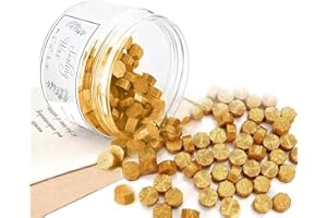 Youery 200 sztuk pereł z wosku pieczęciowego, ośmiokątne perły woskowe do pieczęci w stylu retro, vintage, pieczęć i list