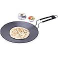 Wonderchef Taurus Hard Anodized Roti Tawa | 25cm | Non-Reactive and Long Lasting | Make Big Rotis, Parathas, Theplas | Riveted Handle with Stainless Steel Finish