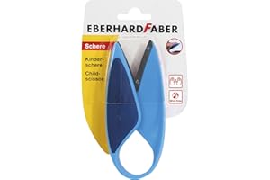 Eberhard Faber 579951 - Kinderschere für Links- und Rechtshänder, Mini Kids, Schere blau