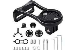 PETGLIMMER Juego de Soporte para Bicicleta para Garmin, Aleación de Aluminio Manillar, Soporte Frontal de Aleación para Bicicleta de Carreter, Compatible con Garmin Edge 25 130 200 500 510 540 800 810 820 1024