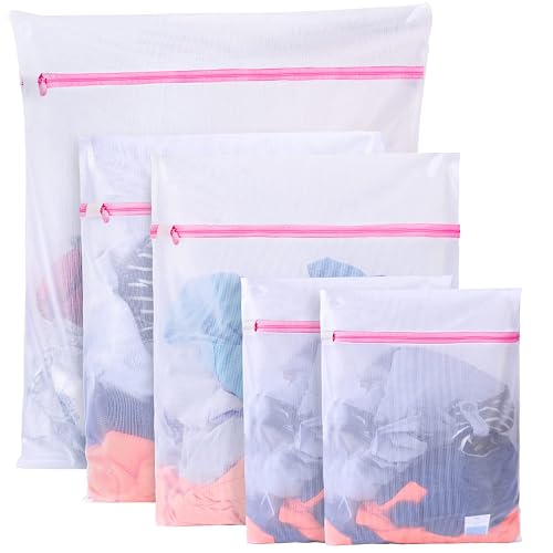 Boxlegend Laundry Net for Washing Machine, Set of 5 - Laundry Bag with Zip Laundry Bag Laundry Bag for Bra, Travel, Shoes, Suitcase, Socks, Underwear, Baby Clothes