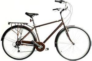 Versiliana Biciclette Vintage - City Bike - Resistene - Pratica - Comoda - Perfetta per moversi in città (UOMO 28", TOBACCO/NERO)