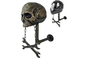 Onlynery Skull Helmets Holder | Motorcycle Skull Helmets Stand - Helmets Holder Wall Mount, Detachable Resin Crafts, Skull Helmets Hanger for Motorcycle & Bike