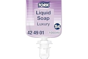 Tork Jabón líquido suave de lujo S4, aroma de jazmín, rosa y lirio, 1000 ml, 424901