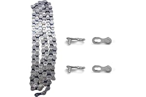 JSUOEO 116 Links Bike Chain Gear Shift Bicycle Chains 6/7/8 Speed for Road Mountain Racing Steel High Strength Cycling Derailleur Chain