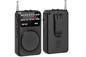 Tendak FM/AM bärbar radio, liten bärbar radio med utmärkt mottagning, mini batteriradio stöder utbytbara batterier (AA)