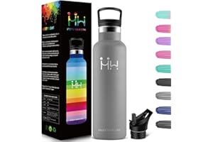 HoneyHolly Gourde Isotherme, sans BPA, Gourde Isotherme 750 ML, Double Paroi, Bouteille Isotherme, 18/8 Acier Inoxydable, Gourde Inox, Bouteille pour Sport, Randonnée, École, Bureau