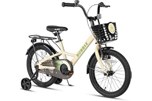 Glerc Bubble 12 14 16 Pulgadas para niños y niñas de 3 a 8 años Bicicleta con Cesta y estabilizadores